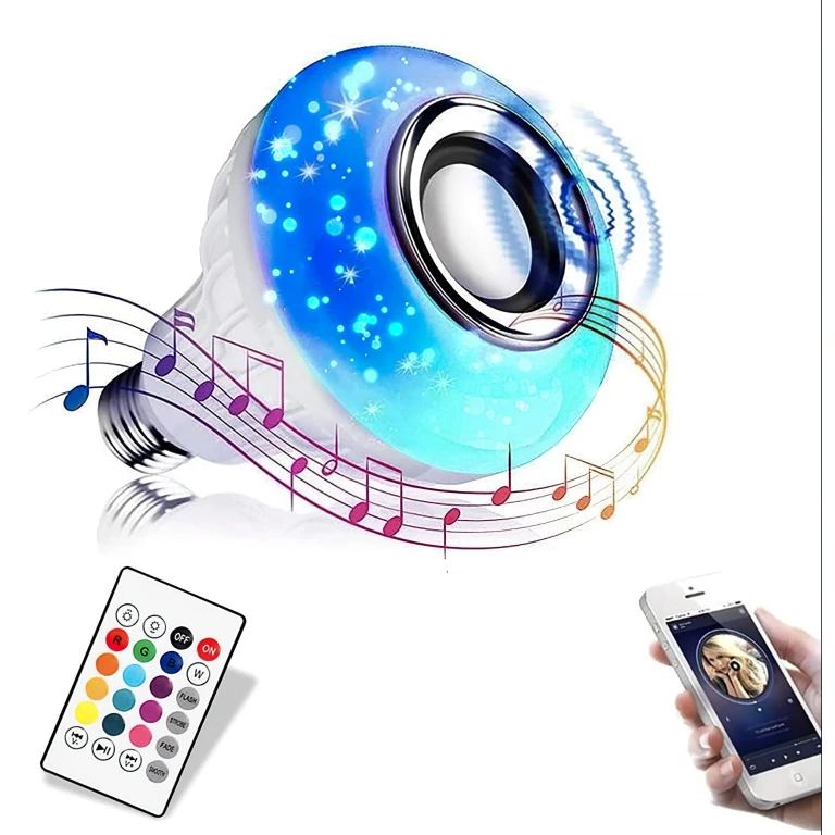 LED Lightbulb Speaker - White