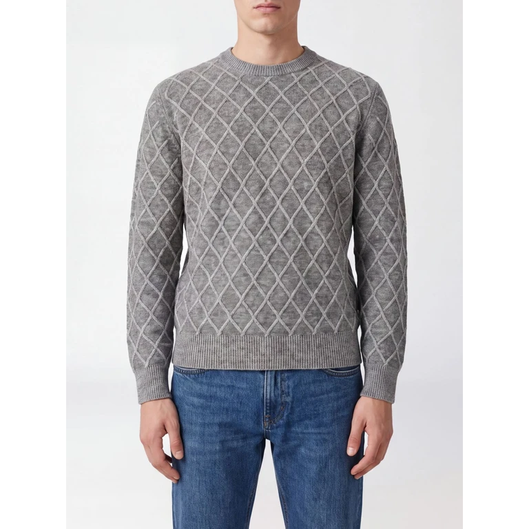 Diamond-Pattern Wool-Blend Crewneck Jumper (B2P3237W03195055)