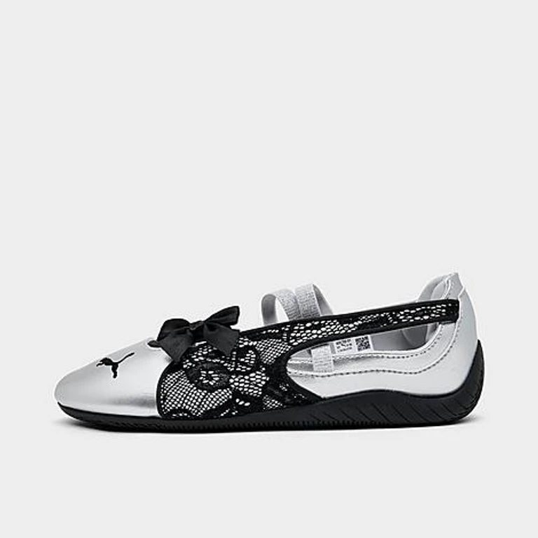 Speedcat Ballet Lace Casual Shoes in Silver/Black