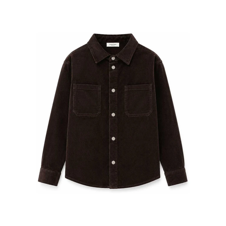 Chemise en velours côtelé - Marron foncé