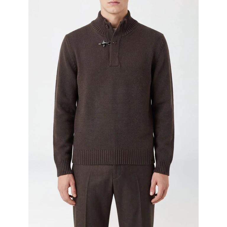 Wool Long-Sleeved Turtleneck with Iconic Toggle Fastening (NMMC1532120FJDS805)