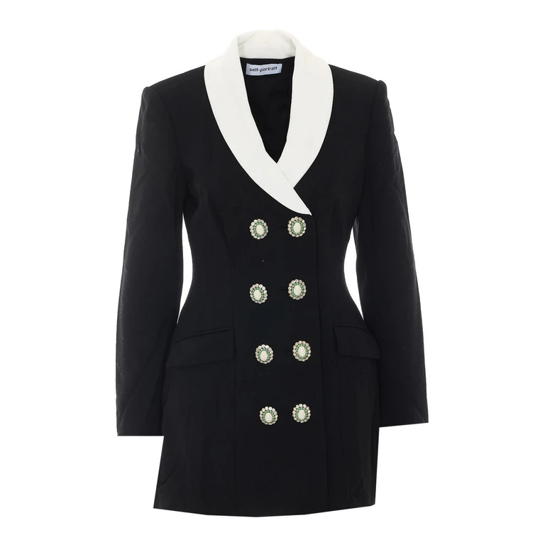 Self Portrait Robe Courte - Noir (054SBLACK)