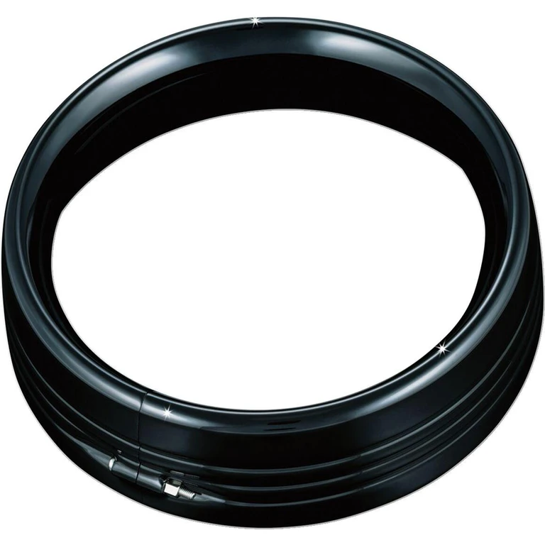KUR7276 - Kuryakyn 7" Headlight Trim Rings For Harley Davidson FLD 1690 2012 Black