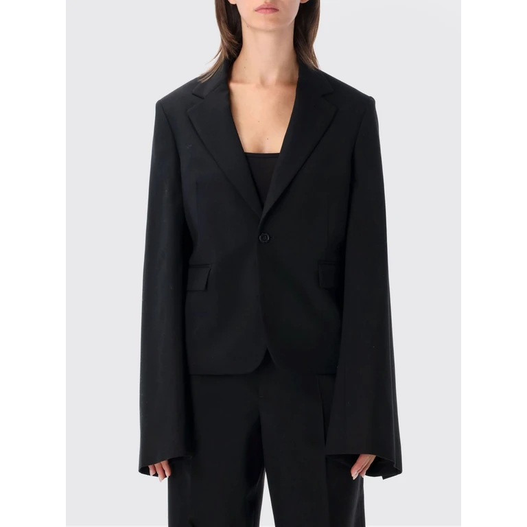 JW ANDERSON Cropped Single-Breasted One-Button Wool Blazer (JK0409PG1927999)