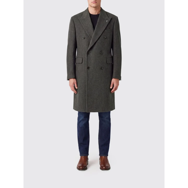 Double-Breasted Long Coat in Pure Virgin Wool (CLD10B010103S3402)