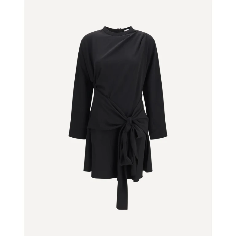 Draped-knot crepe mini Dress Female 38