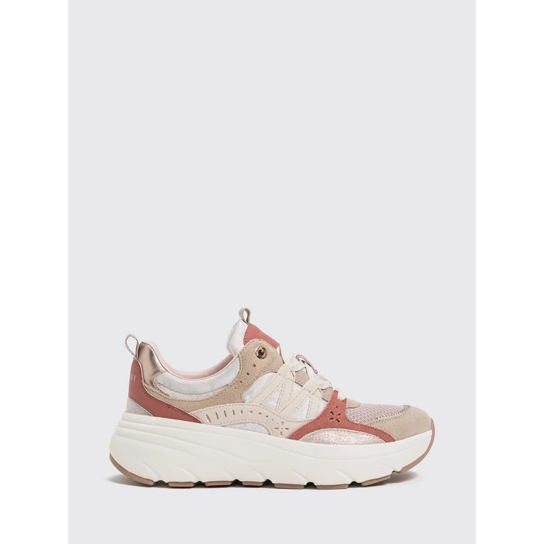 Animal Print Leather and Mesh Sneakers with Double Pull-Tab (262TCP10613716)