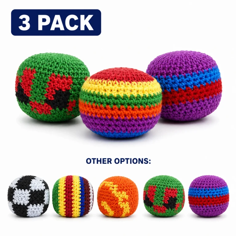 3-Pack Sensory Stress Relief Saceeze Toys - Hackysack