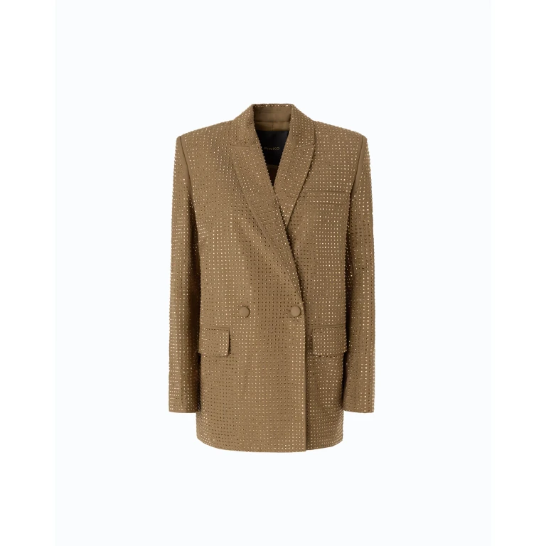 Veste croisée oversize à strass - 36