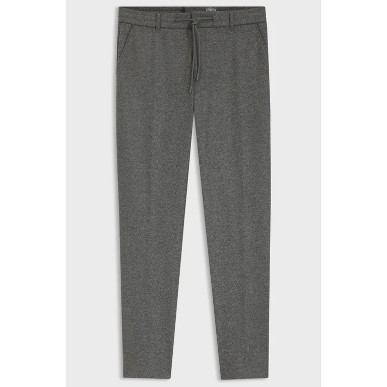 Tapered-Fit Trousers In Brushed Stretch Flannel