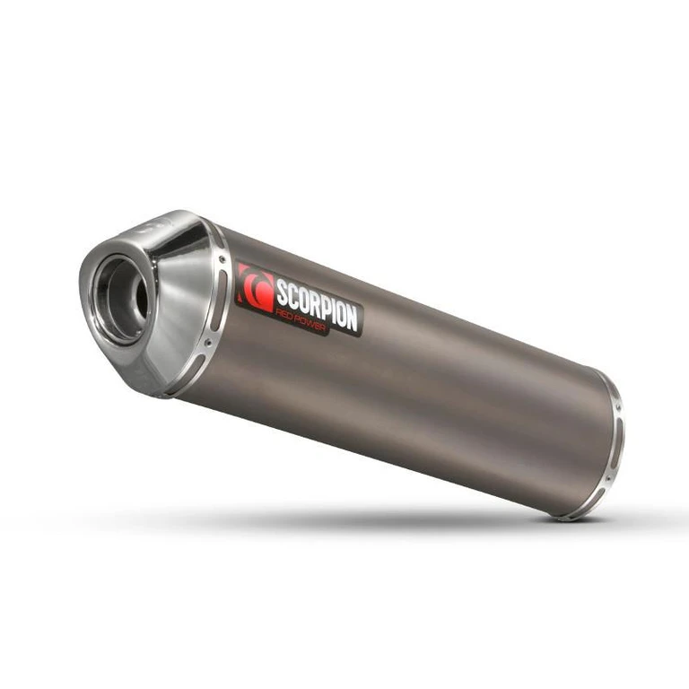 EHA84TEO - Scorpion Factory Satin Titanium Oval Exhaust - Honda CBF 600 2004 - 2006