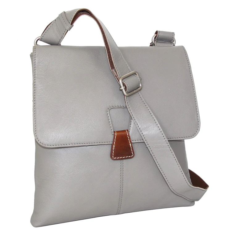 California Leather Crossbody Bag - Stone
