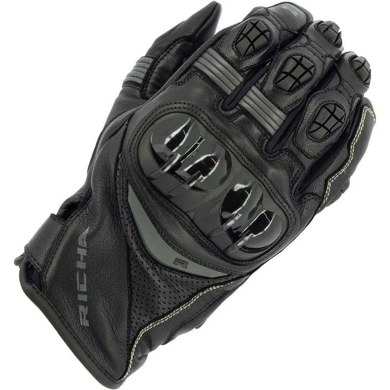 Rotate Leather Motorcycle Gloves M Black Grey
