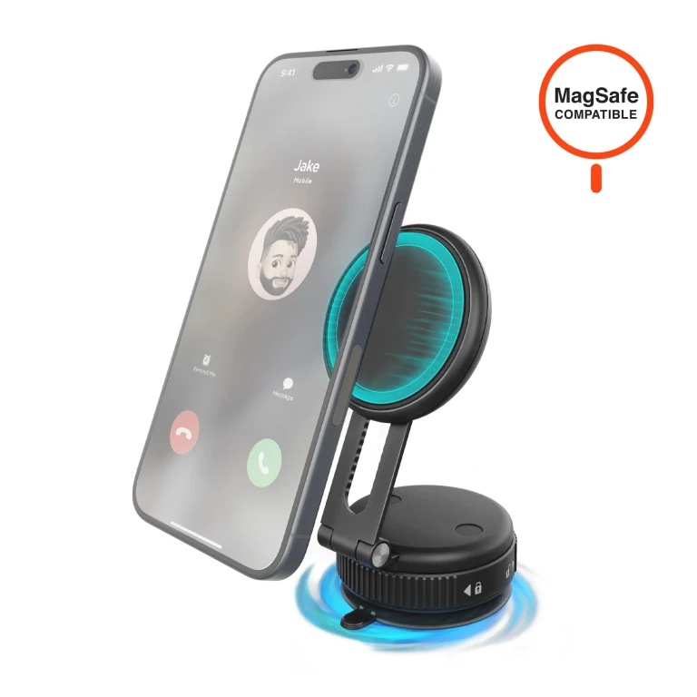 Mag Vac Magnetic Phone Mount with Vacuum Suction Cup Base