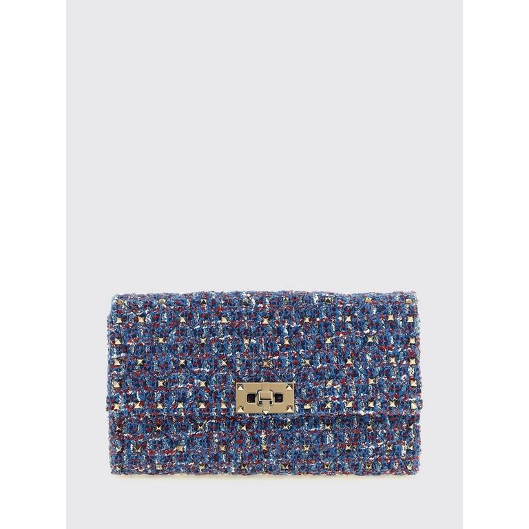 Rockstud Spike Tweed Mini Handbag with Embroidery (B0137STT3ES)