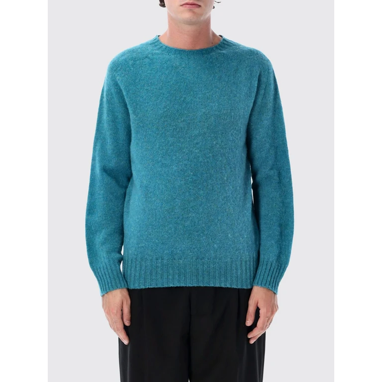 Crewneck Wool Blend Jumper with Ribbed Trims (BIRTHOFTHECOOLSPLASH)