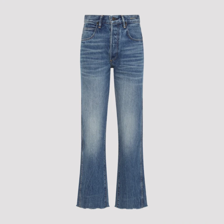Stonewashed Denim Melanie Straight Trousers