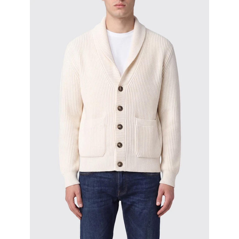 Shawl-Collar Wool Cardigan with Patch Pockets (N76MAGN11MAG0L00100)