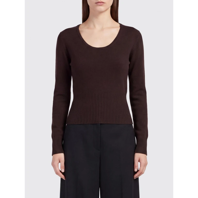 Slim Fit Wool and Cashmere Crewneck Jumper with Ribbed Trims (2621366142600010)