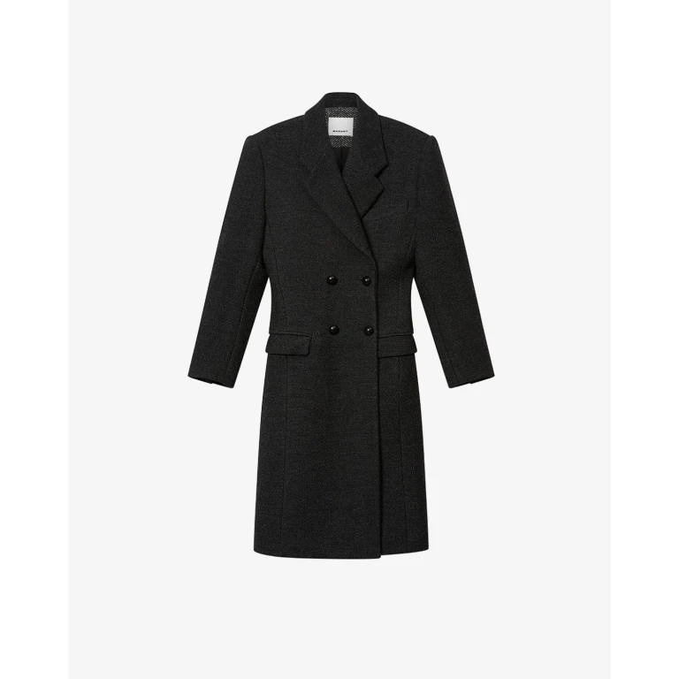 Manteau Erla En Laine - Femme - Anthracite - Taille 34 - Isabel Marant