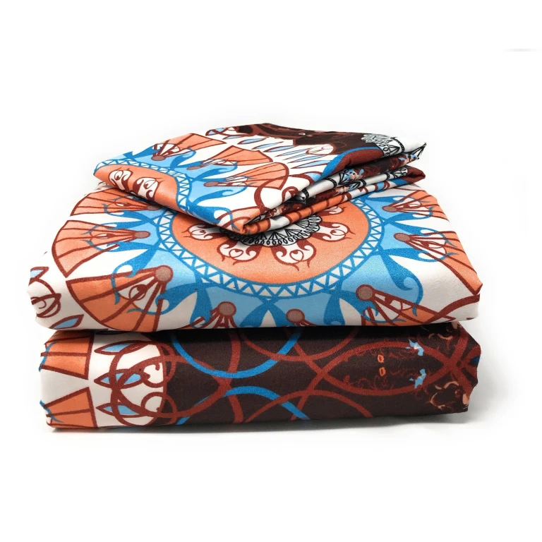 Tache Burgundy Palace Paisley Medallion Bed Sheet Set (2810FITFLT)
