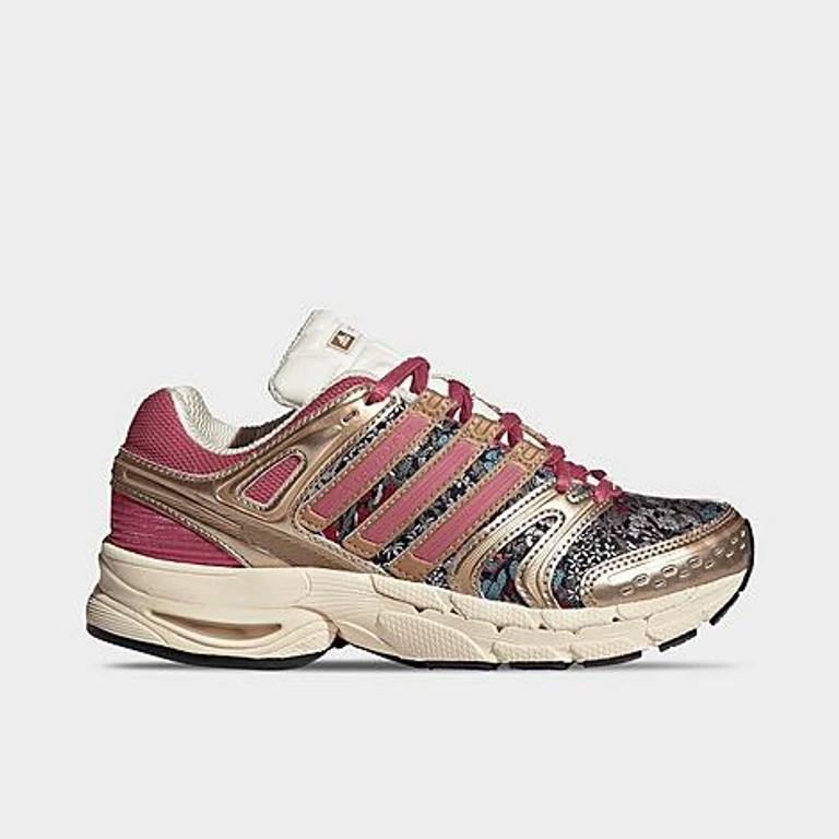 adidas Girls' Big Kids x Liberty London Adistar Control 5 Casual Shoes in Cream White/Dual Magenta/Core Black Size: 3.5