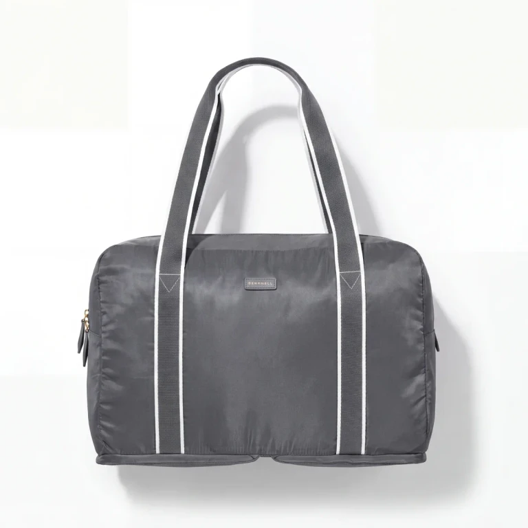 Fold-Up Duffle Bag Flatiron Grey Recycled Technical Weave Travel Bag