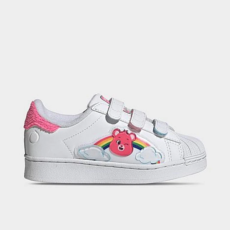 Originals x Care Bears Superstar LED Lights Comfort Closure scarpe casual in Cloud White/Lucid Pink/Bliss Pink
