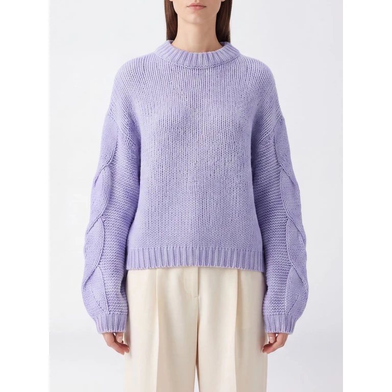 Pull col rond lilas