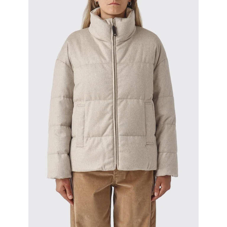 Divina Reversible Cropped Cashmere Down Jacket with High Neck (2629486105600001)
