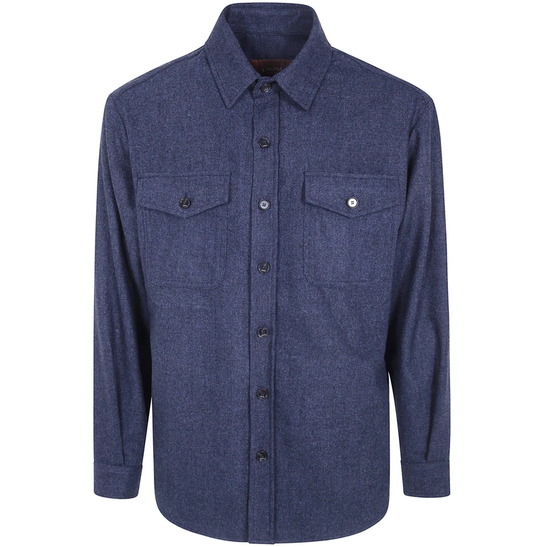 Overshirt With Buttoned Chest Patch Pockets "Osaka"