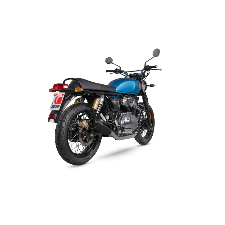 PRE101BCER - Scorpion Red Power Slip-On Pair Black Ceramic For Royal Enfield Interceptor 650 2019-2024