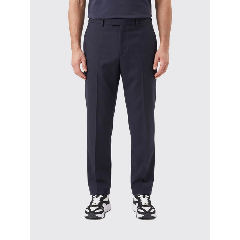 Slim Fit Tailored Merino Wool Trousers (RBN86BGW789)