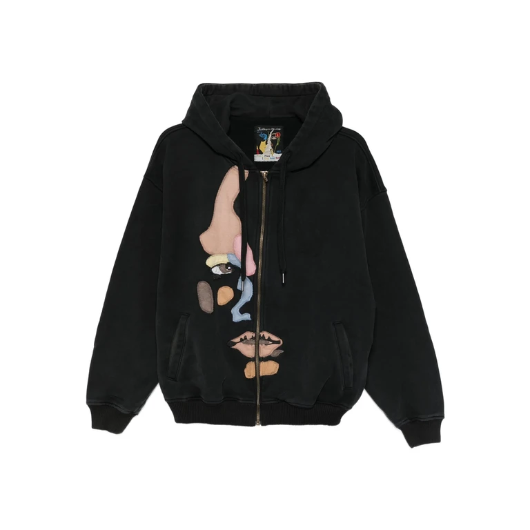 Appliqué-detail Zip-up Hoodie