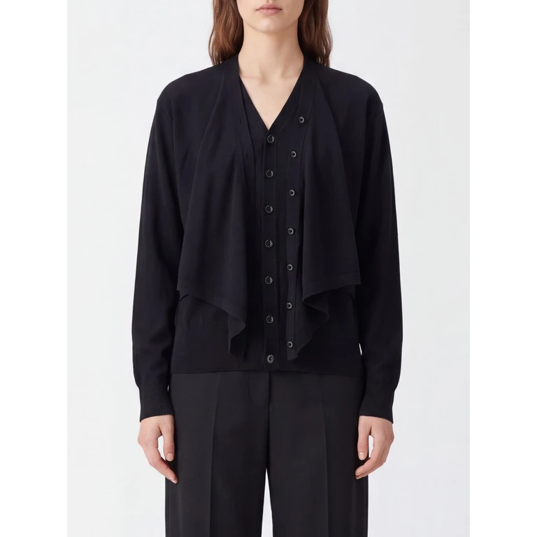 LEMAIRE V-Neck Wool Blend Cardigan with Button Closure (PO0056LK1063BK999)