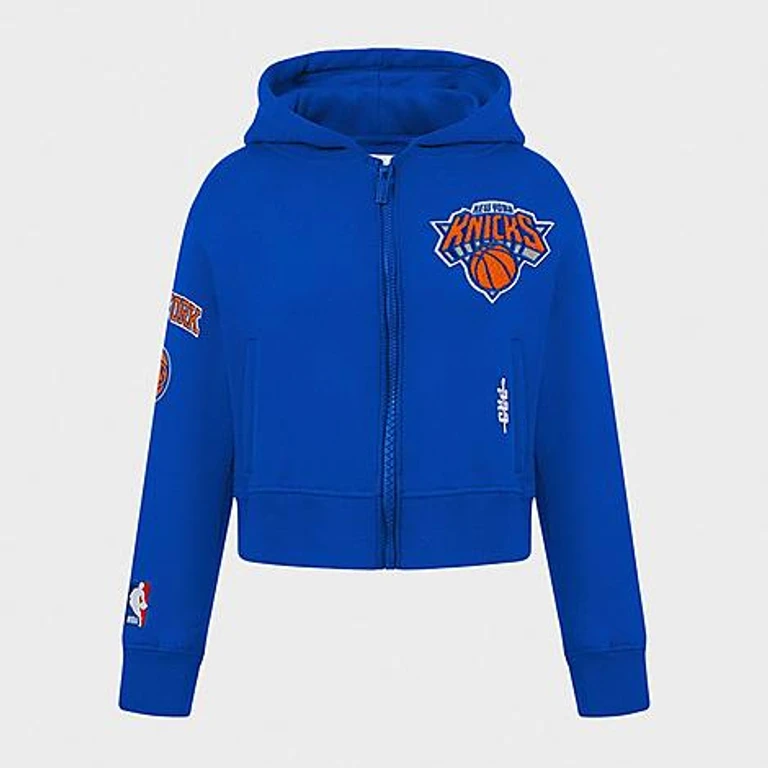 걸즈 빅키즈 뉴욕 닉스 NBA 클래식 풀집 후디 (로열 블루)