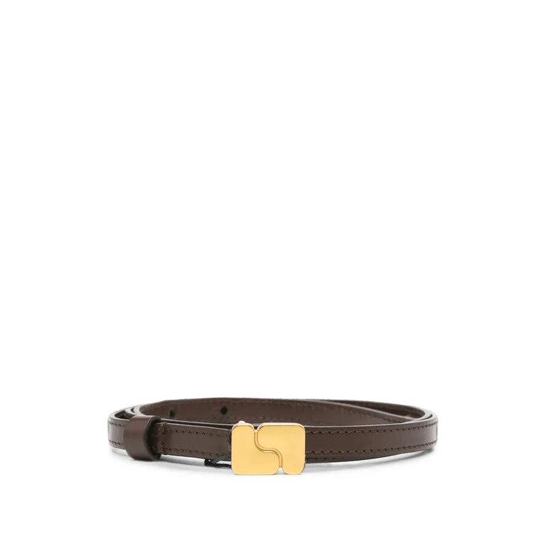 Logo-buckle Leather Belt