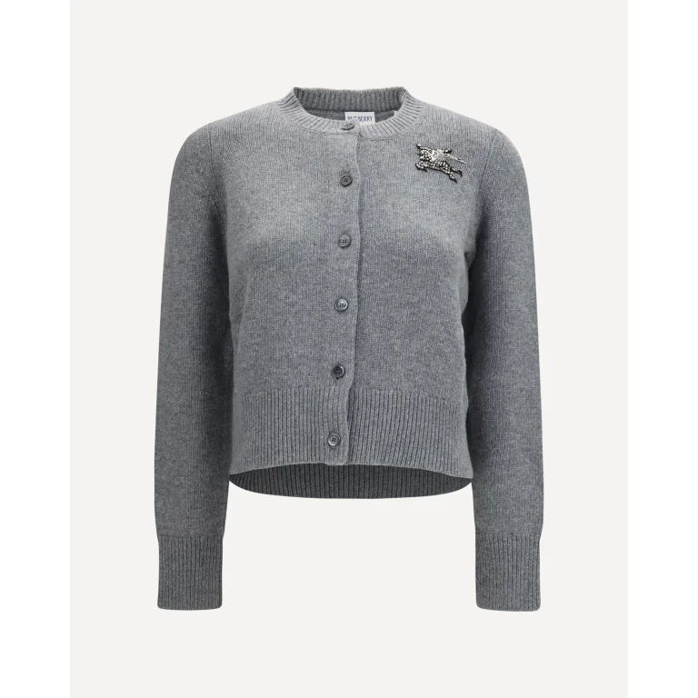 Wool and cashmere Equestrian Knight logo Cardigan Female M