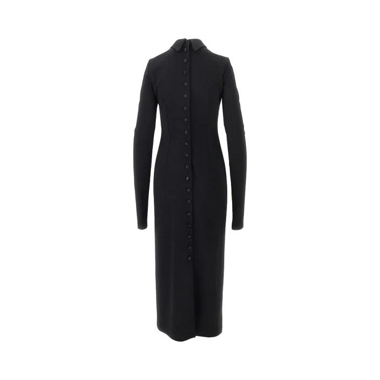 Wool-blend jersey midi dress Woman 42
