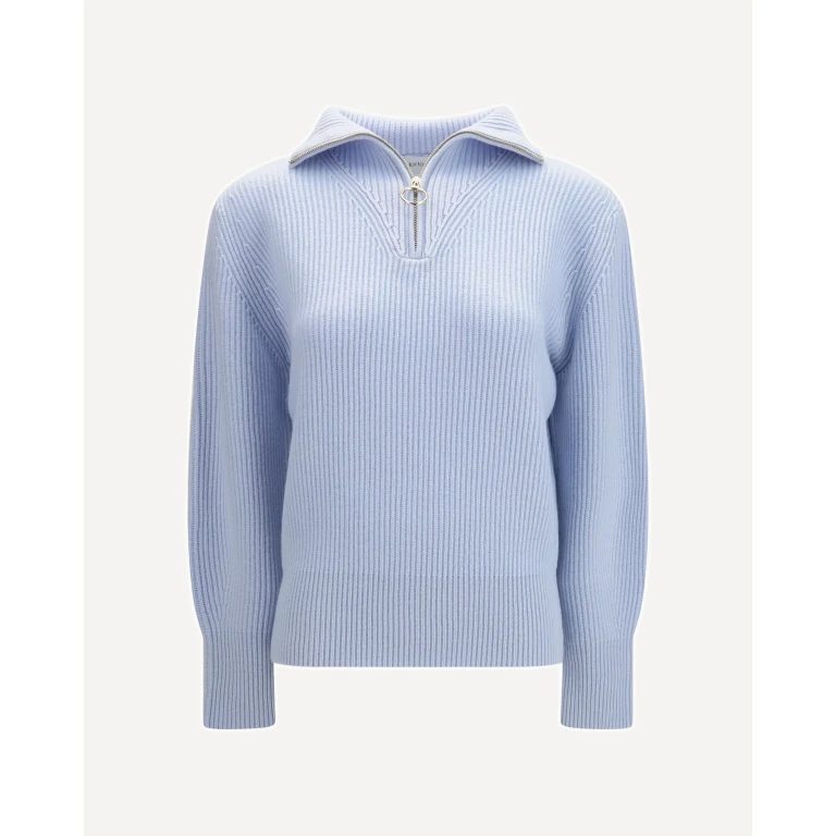 FORTE_FORTE Wool and cashmere half zip Sweater Female 0