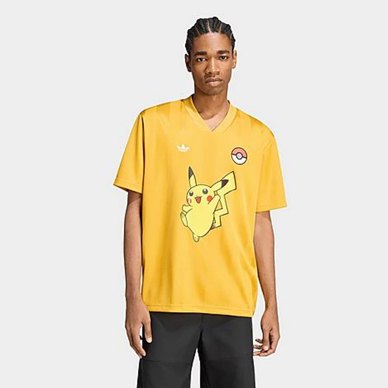 Men's Originals x Pokémon Pikachu Loose Jersey in Preloved Yellow Size: Small