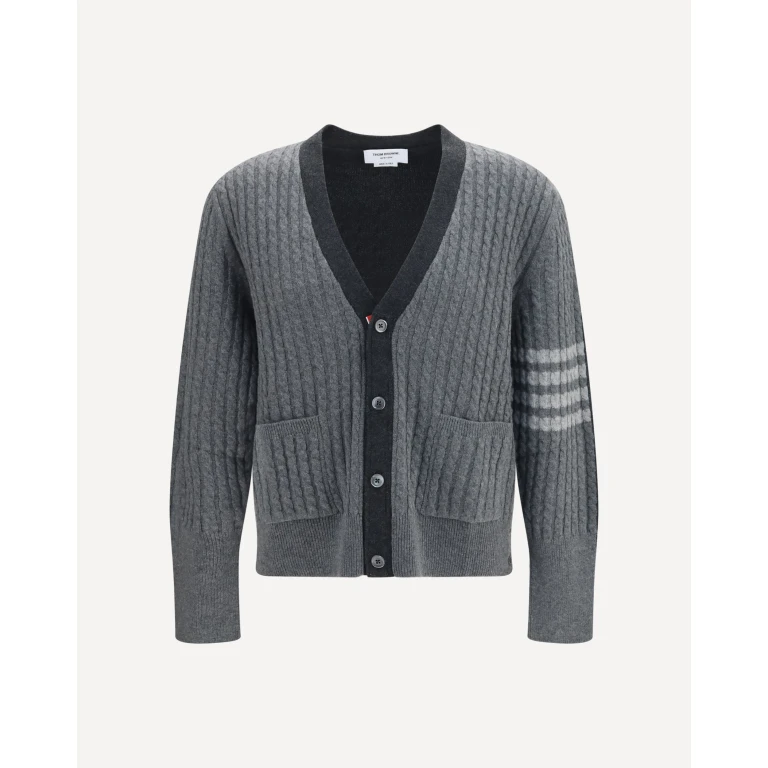 Virgin wool V-neck Cardigan Male 1
