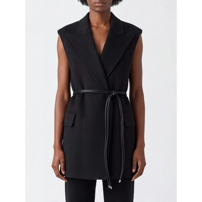 Belted Pure Virgin Wool Robe Vest (2622276011600013)