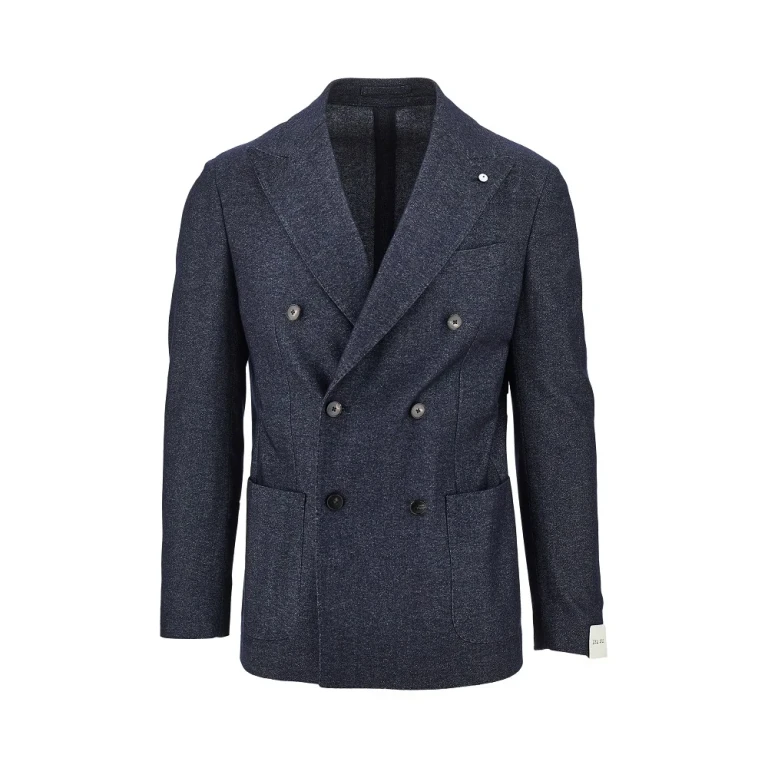 L. B.M. 1911 Denim-effect fabric double-breasted jacket Man 48