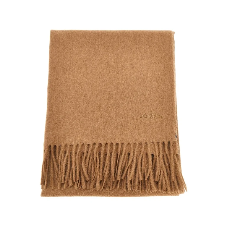 Camel wool scarf Woman One Size