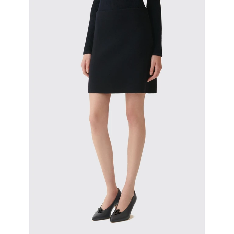 High-Waisted Virgin Wool Pencil Mini Skirt (GND216F325D4625146)