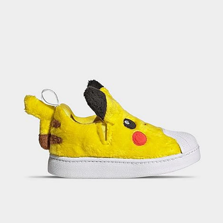 Kids Toddler x Pokemon Superstar Quickon Casual Shoes in Yellow/Core Black/Cloud White Size: 4.0