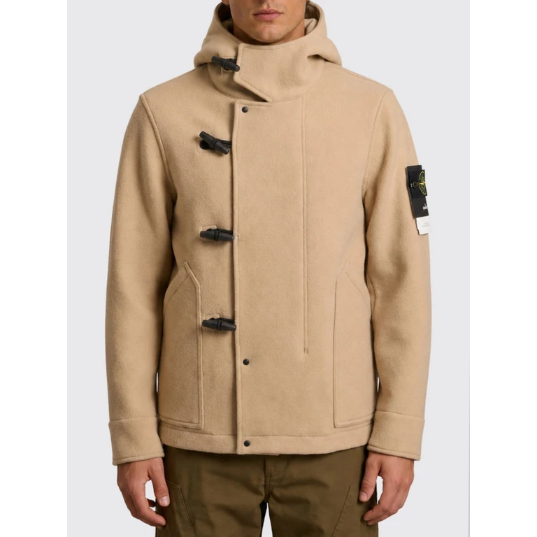 Wool Duffle Coat with Hood and Compass Logo (4100039S0453V0094)