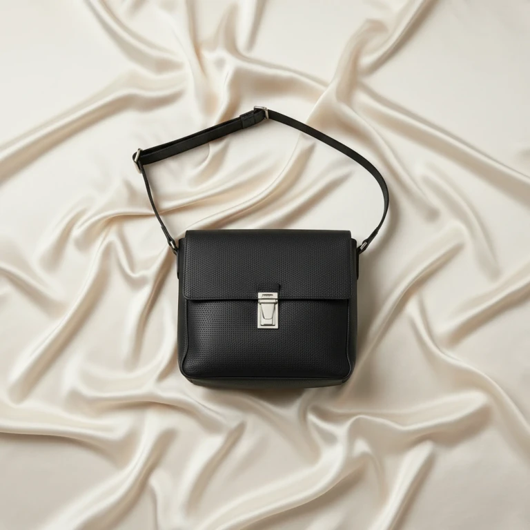 Leather Messenger · Push Lock