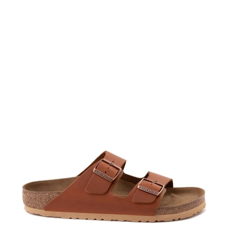 Unisex Arizona Natural Leather Soft Footbed Antique Pull Cognac